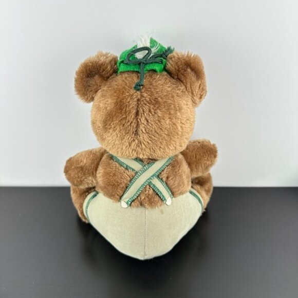 Dakin 1979 Yodel LederhOne Sizeen Teddy Bear 10 Brown Green Hat Plh Stuffed Anim - Picture 5 of 7